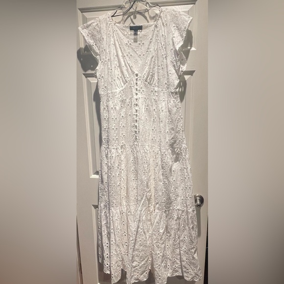 Forever 21 Dresses & Skirts - Forever 21 White Eyelet Dress Tea Length 1X